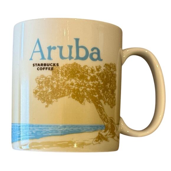 STARBUCKS ARUBA 16 oz Coffee Mug Global Collector's Series 2014 - Picture 1 of 4